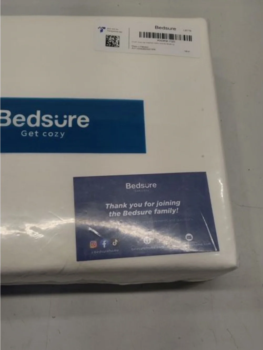NEW Bedsure 100% Washed Cotton Duvet Cover Set (Natural White, Queen, 90